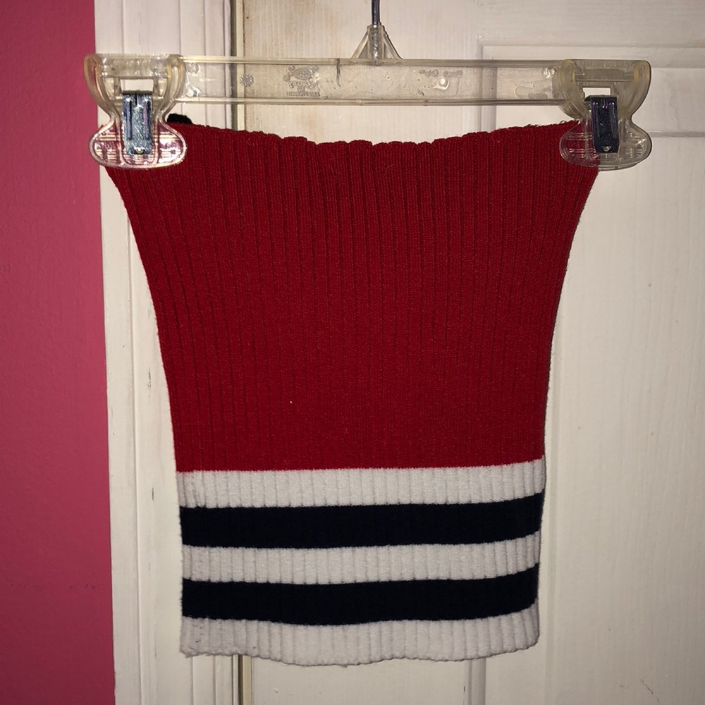 Red tube top